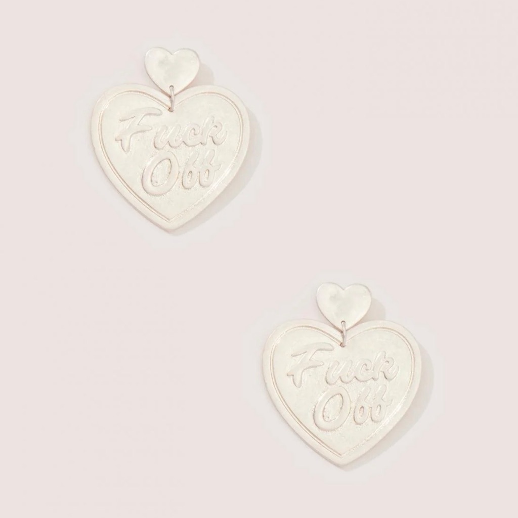 8 Other Reasons Silver Heart Earrings 10$
